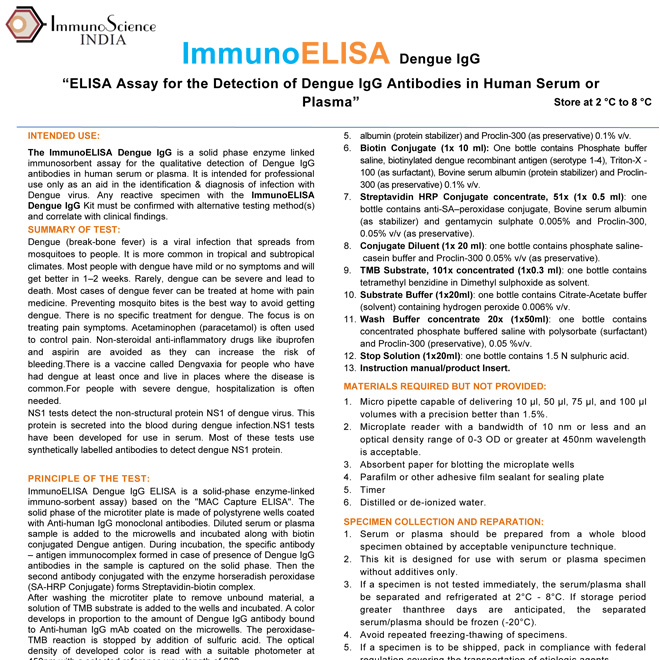 D IgG insert ImmunoELISA