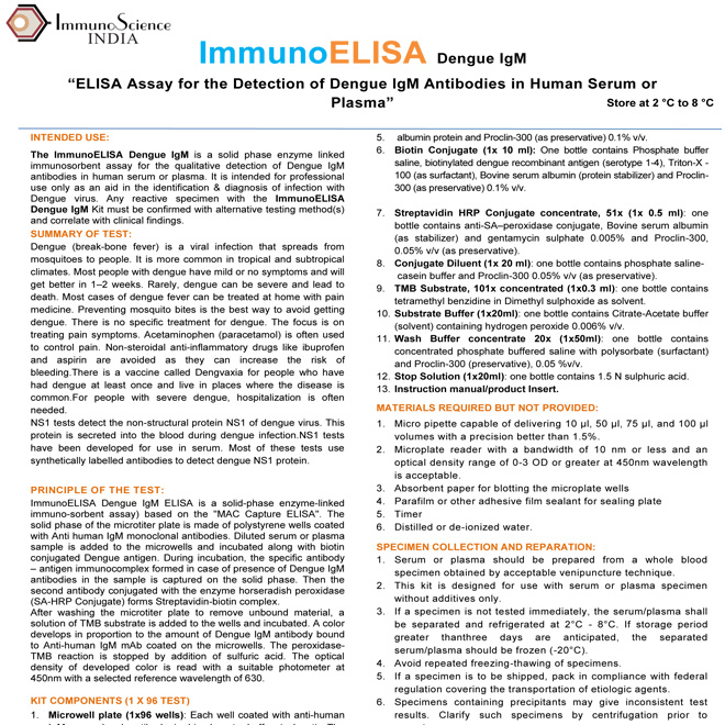 D IgM insert ImmunoELISA