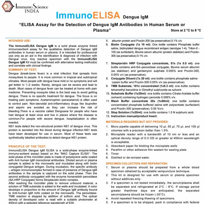ImmunoELISA Dengue IgG