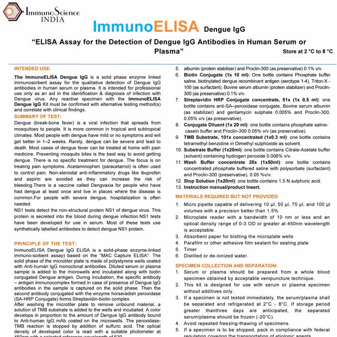 ImmunoELISA Dengue IgM