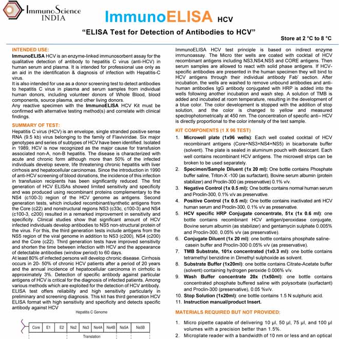 ImmunoELISA HCV