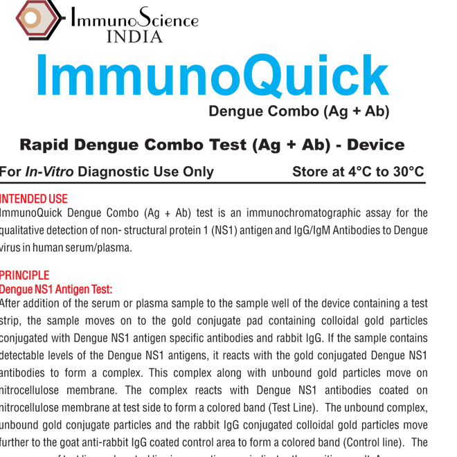ImmunoQuick Degue Combo (Ag+Ab) Test
