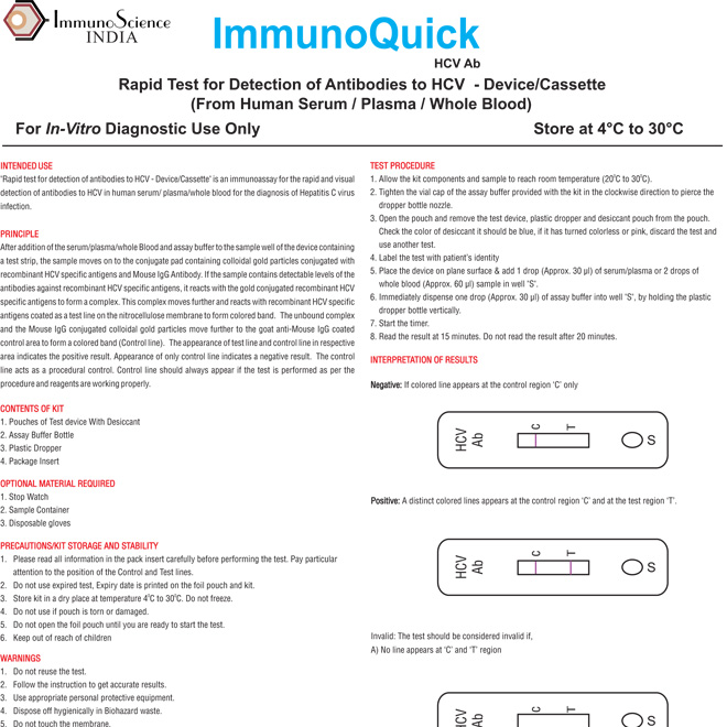 Immuno Quick HCV Ab Test