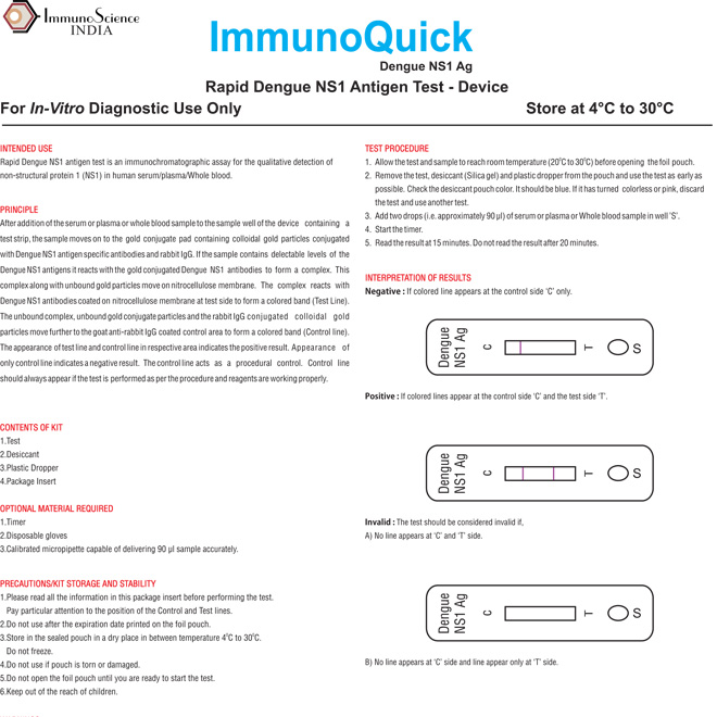 Immuno Quick NS1 Ag Test