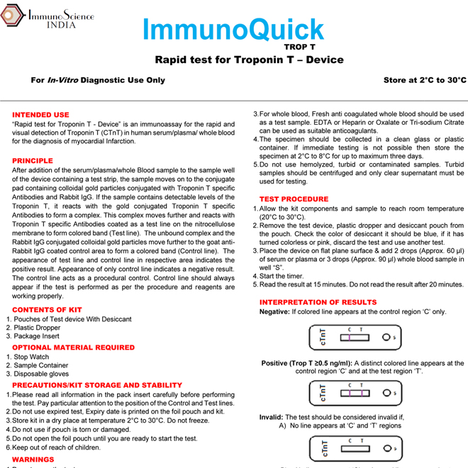 ImmunoQuick Trop T IFU PI